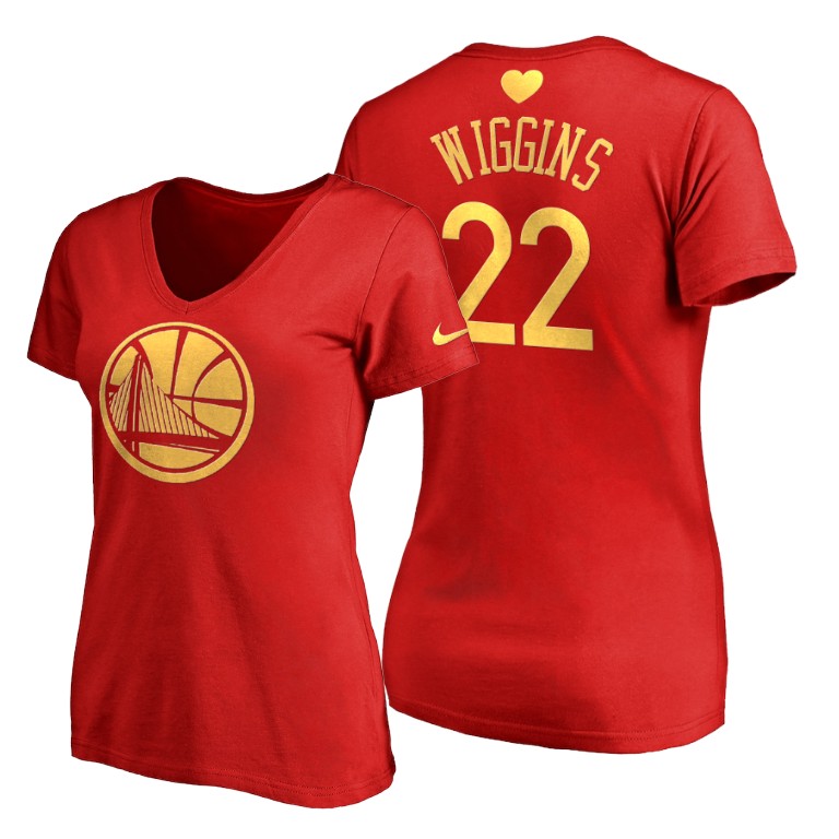 WOMEN Andrew Wiggins #22 Warriors 2020 Mother's Day Best Gift Red T-Shirt