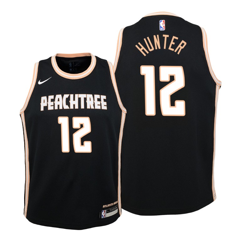 YOUTH Atlanta Hawks 2019-20 De'Andre Hunter #12 City Black Jersey