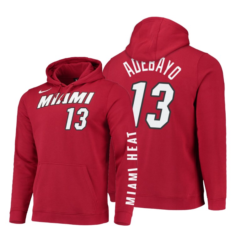 Bam Adebayo #13 Miami Heat 2019-20 Statement Red Pullover Hoodie Bam Adebayo #13 Miami Heat 2019-20 Statement Red Pullover Hoodie