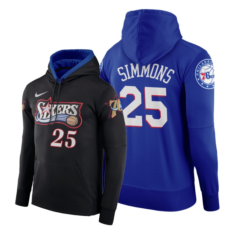 Ben Simmons Philadelphia 76ers 2020 Modern X Classic Black Blue Hoodie
