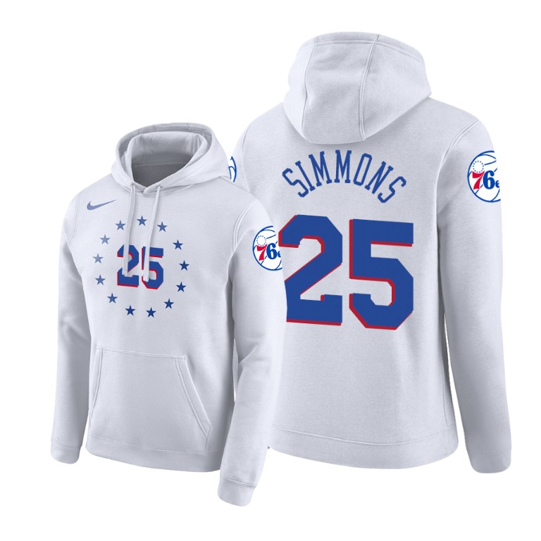 Philadelphia 76ers Ben Simmons #25 Pullover White earned edition Hoodie