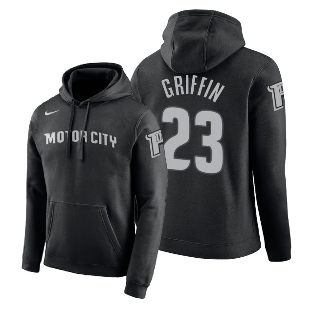 Detroit Pistons Blake Griffin #23 Black 2018 City Edition Hoodie Detroit Pistons Blake Griffin #23 Black 2018 City Edition Hoodie