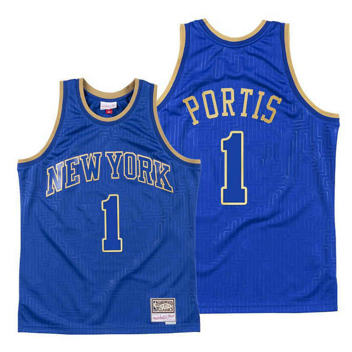 Bobby Portis 2020 CNY New York Knicks Royal Throwback Jersey Bobby Portis 2020 CNY New York Knicks Royal Throwback Jersey