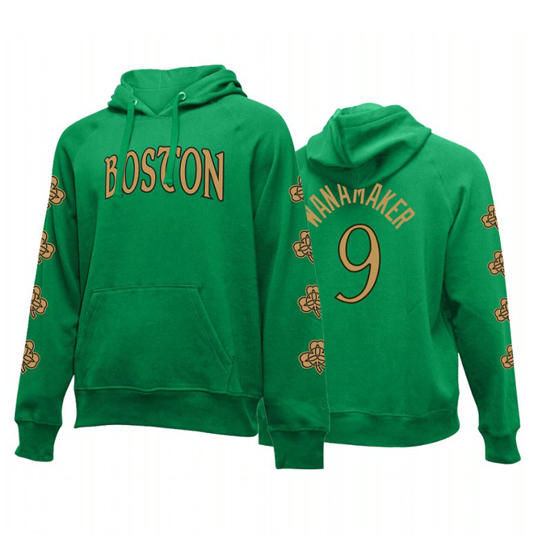 Brad Wanamaker #9 Boston Celtics 2019-20 City Kelly Green Logo Hoodie Brad Wanamaker #9 Boston Celtics 2019-20 City Kelly Green Logo Hoodie