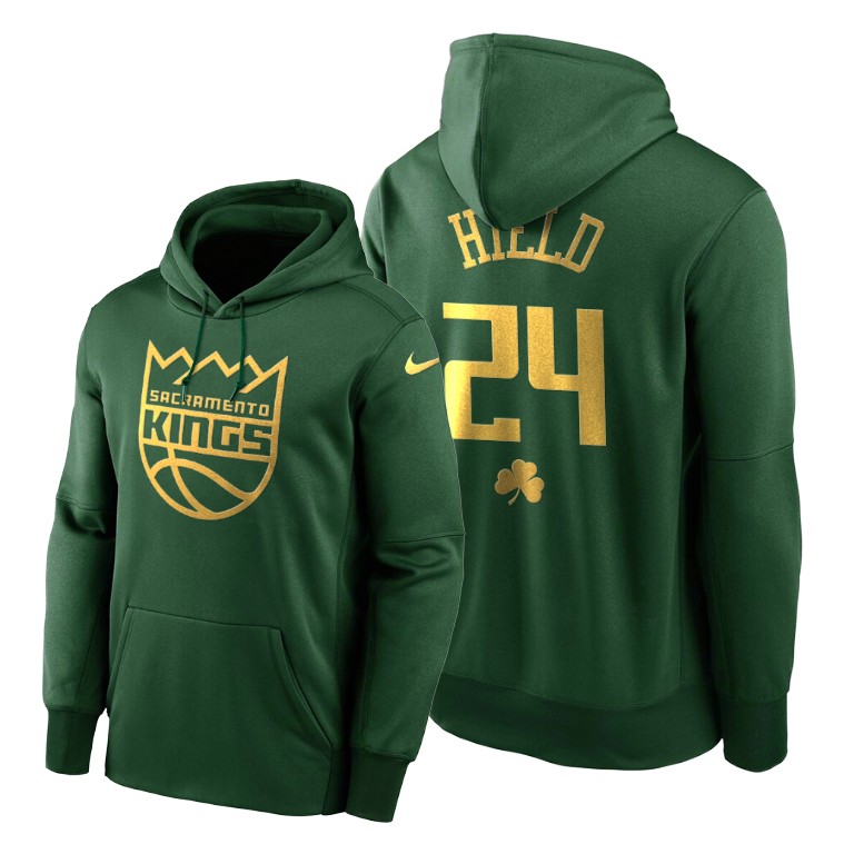 Buddy Hield 2020 St Paddy's Day Kings #24 Green Golden Limited Hoodie Buddy Hield 2020 St Paddy's Day Kings #24 Green Golden Limited Hoodie
