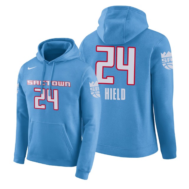 Sacramento Kings Buddy Hield #24 Blue 2018 City Edition Hoodie Sacramento Kings Buddy Hield #24 Blue 2018 City Edition Hoodie