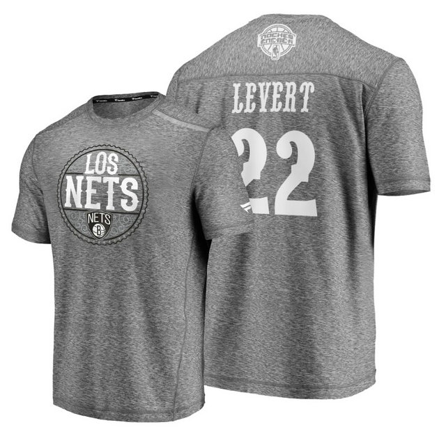 Caris LeVert #22 Nets 2020 Latin Night Heritage Heathered Gray T-Shirt Caris LeVert #22 Nets 2020 Latin Night Heritage Heathered Gray T-Shirt