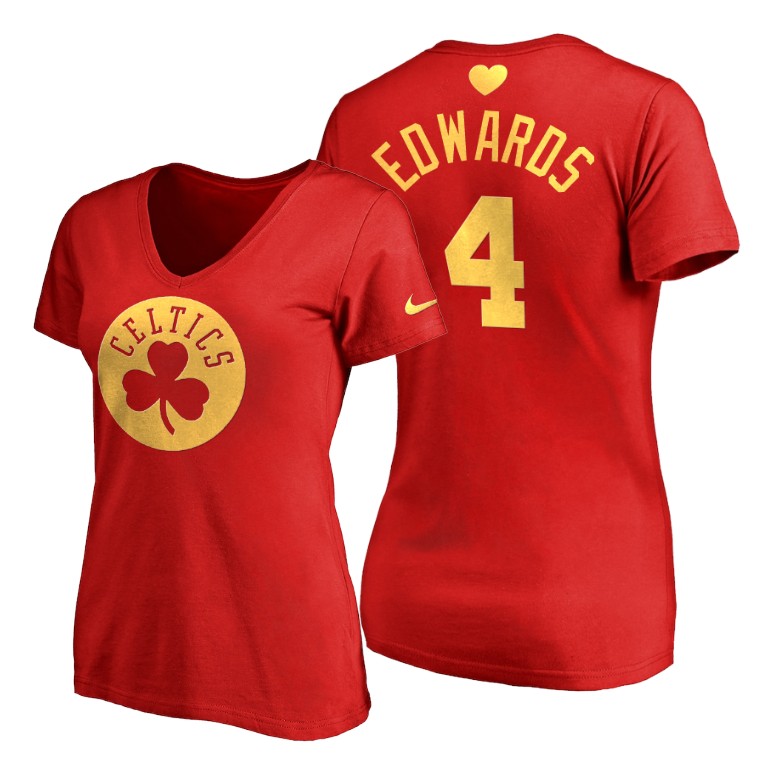 WOMEN Carsen Edward #4 Celtics 2020 Mother's Day Best Gift Red T-Shirt WOMEN Carsen Edward #4 Celtics 2020 Mother's Day Best Gift Red T-Shirt