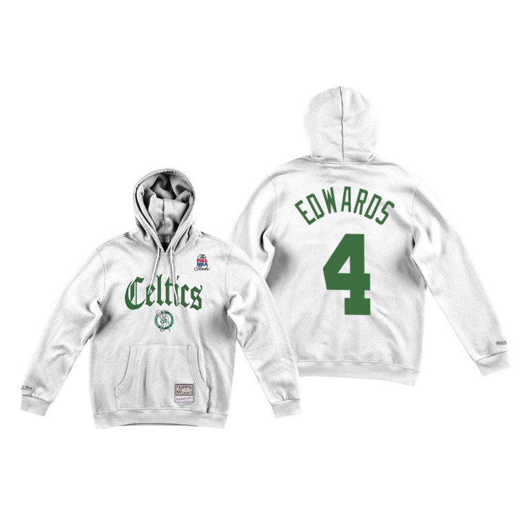 Boston Celtics Carsen Edwards #4 Retro Style White Hoodie