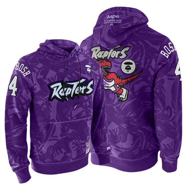 Raptors AAPE x M&N Chris Bosh #4 Hardwood Classics Hoodie Raptors AAPE x M&N Chris Bosh #4 Hardwood Classics Hoodie