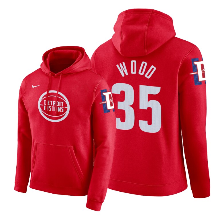 Christian Wood #35 Detroit Pistons 2019-20 City Red Pullover Hoodie Christian Wood #35 Detroit Pistons 2019-20 City Red Pullover Hoodie