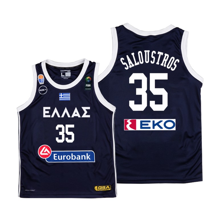 Christos Saloustros Greece #35 Navy 2019 FIBA Baketball World Cup Away Jersey Christos Saloustros Greece #35 Navy 2019 FIBA Baketball World Cup Away Jersey