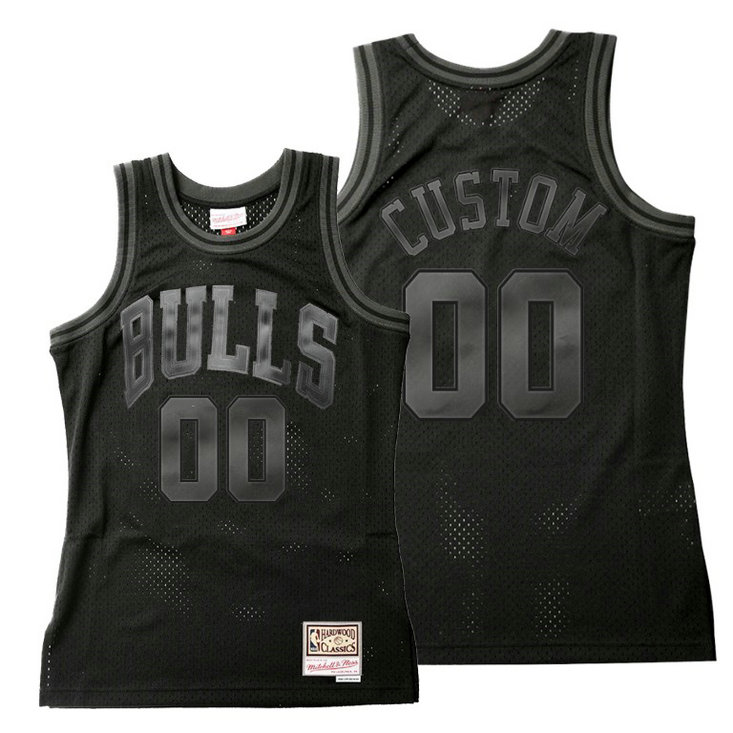 2020 Bulls Custom Black Throwback Tonal Hardwood Classics Jersey 2020 Bulls Custom Black Throwback Tonal Hardwood Classics Jersey