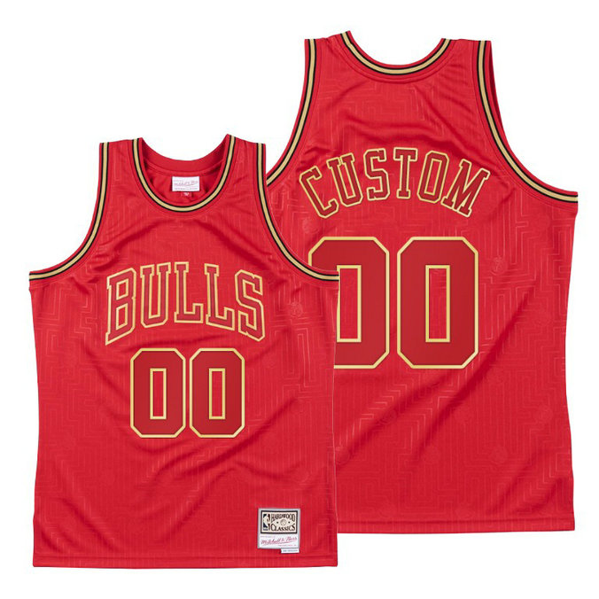 Custom 2020 CNY Chicago Bulls Red Throwback Jersey Custom 2020 CNY Chicago Bulls Red Throwback Jersey