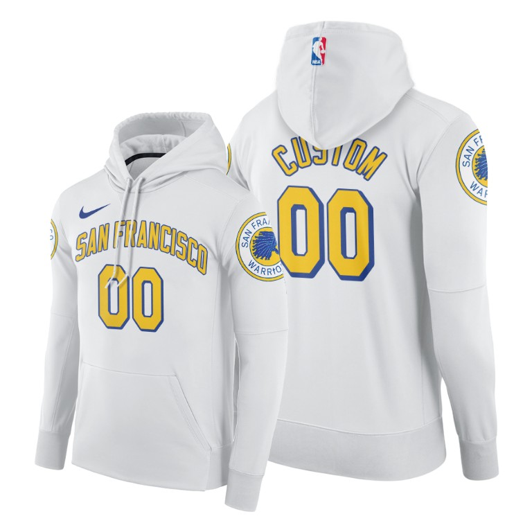 2019-20 Golden State Warriors Custom #00 White Classic Edition Hoodie