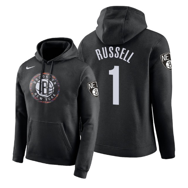 Brooklyn Nets D'Angelo Russell #1 Black 2018 City Edition Hoodie Brooklyn Nets D'Angelo Russell #1 Black 2018 City Edition Hoodie