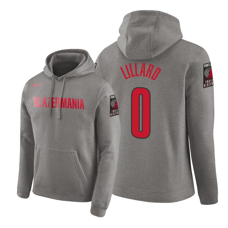 Portland Trail Blazers Damian Lillard #0 Pullover Gray earned edition Hoodie Portland Trail Blazers Damian Lillard #0 Pullover Gray earned edition Hoodie