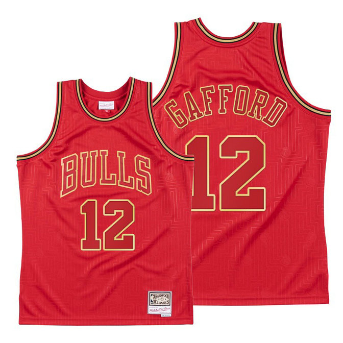 Daniel Gafford 2020 CNY Chicago Bulls Red Throwback Jersey Daniel Gafford 2020 CNY Chicago Bulls Red Throwback Jersey