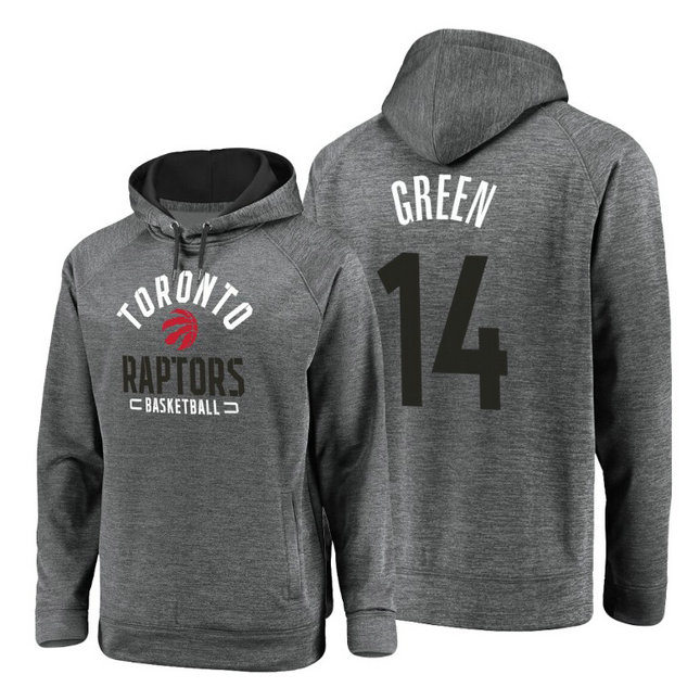 Raptors Danny Green #14 Battle Charged Gray Pullover Hoodie