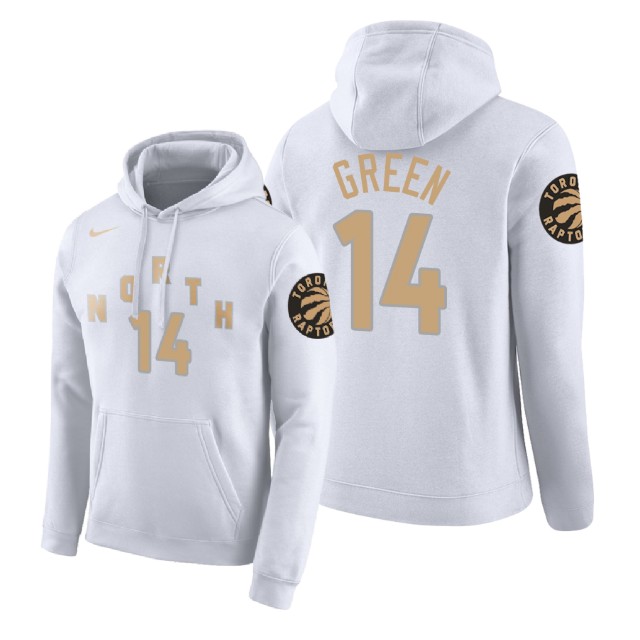 Toronto Raptors Danny Green #14 White 2018 City Edition Hoodie