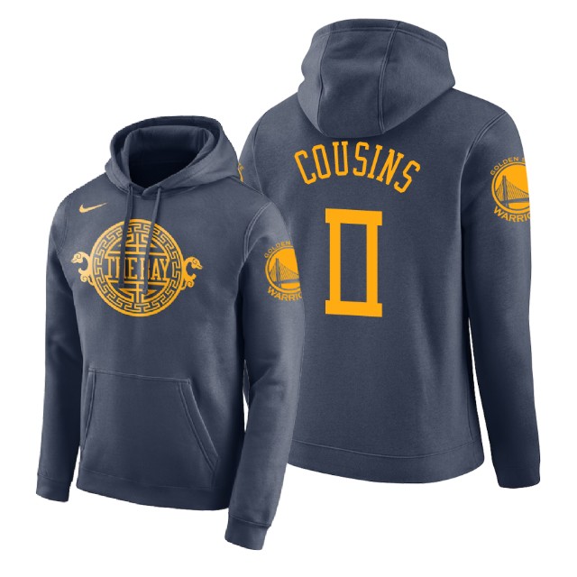 Golden State Warriors DeMarcus Cousins #0 Navy City Edition Hoodie Golden State Warriors DeMarcus Cousins #0 Navy City Edition Hoodie
