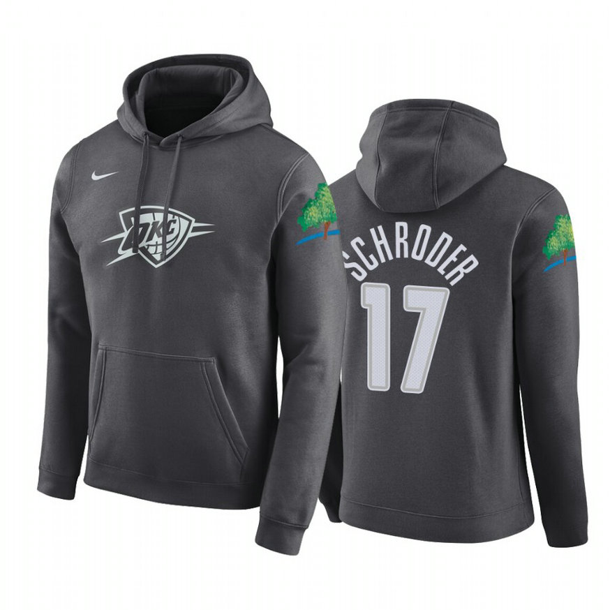 Dennis Schroder #17 Oklahoma City Thunder 2019-20 City Anthracite Pullover Hoodie Dennis Schroder #17 Oklahoma City Thunder 2019-20 City Anthracite Pullover Hoodie