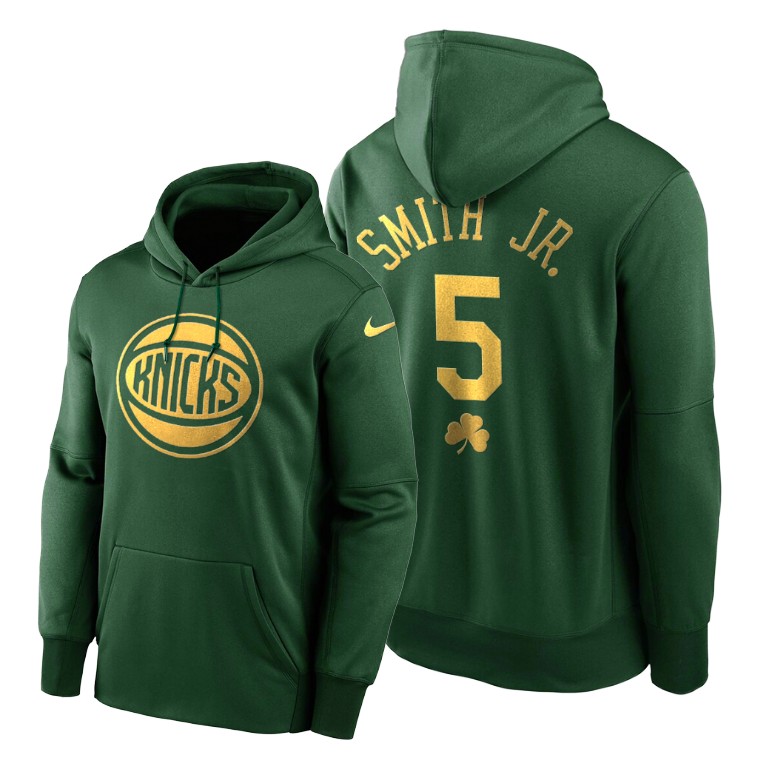 Dennis Smith Jr. 2020 St Paddy's Day Knicks #5 Green Golden Limited Hoodie Dennis Smith Jr. 2020 St Paddy's Day Knicks #5 Green Golden Limited Hoodie
