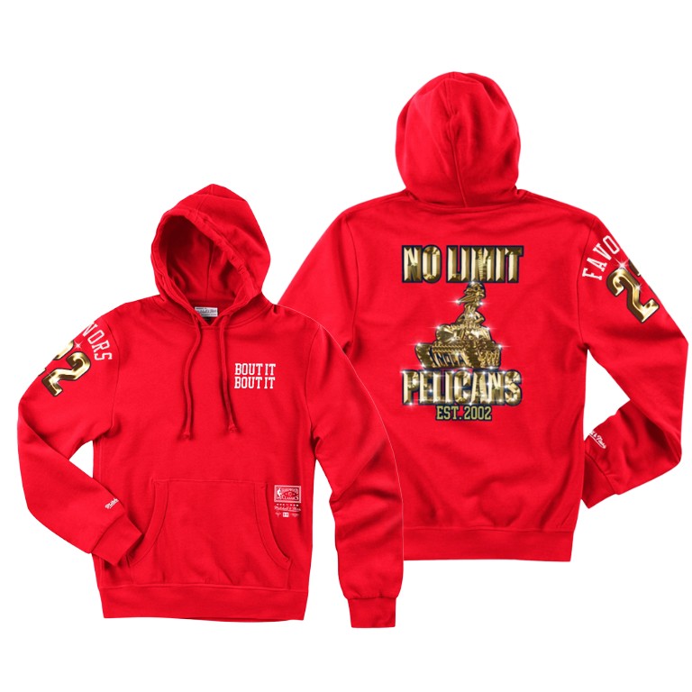 Derrick Favors #22 No Limit X New Orleans Pelicans Pullover Hoodie Derrick Favors #22 No Limit X New Orleans Pelicans Pullover Hoodie