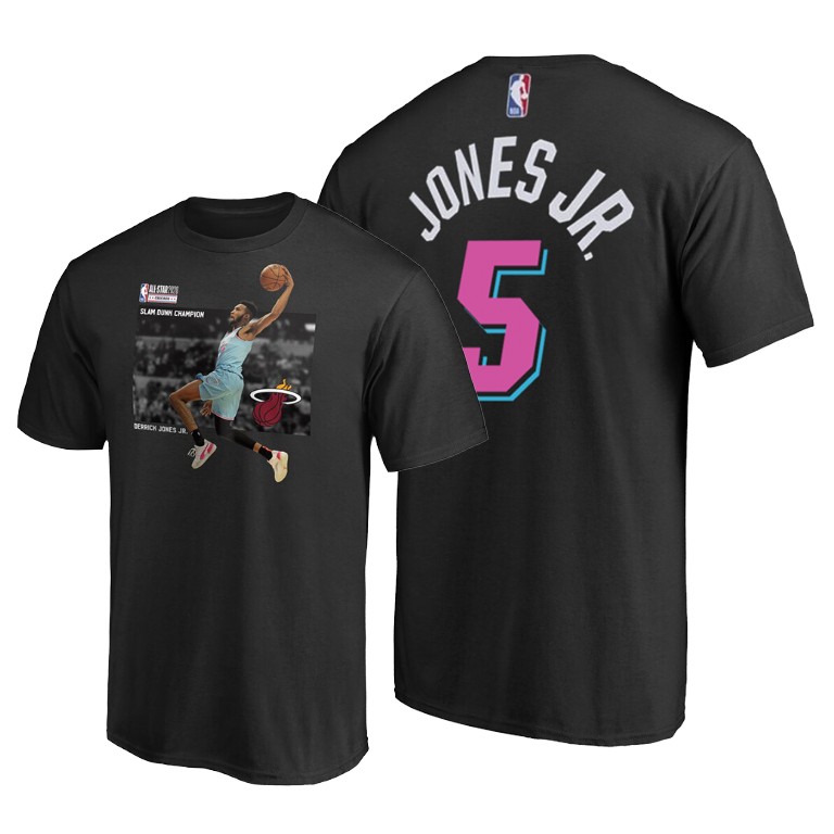 Heat Derrick Jones Jr. Black 2020 All-Star Weekend Slam Dunk Champion T-Shirt Heat Derrick Jones Jr. Black 2020 All-Star Weekend Slam Dunk Champion T-Shirt
