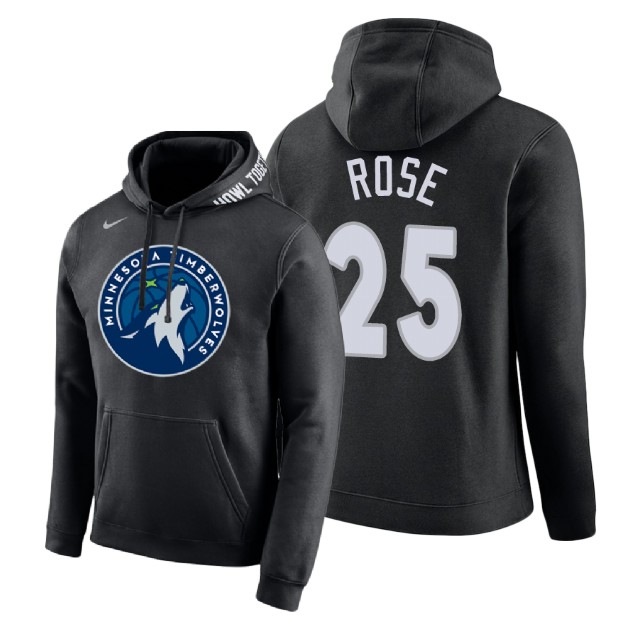 Minnesota Timberwolves Derrick Rose #25 Black City Edition Hoodie Minnesota Timberwolves Derrick Rose #25 Black City Edition Hoodie