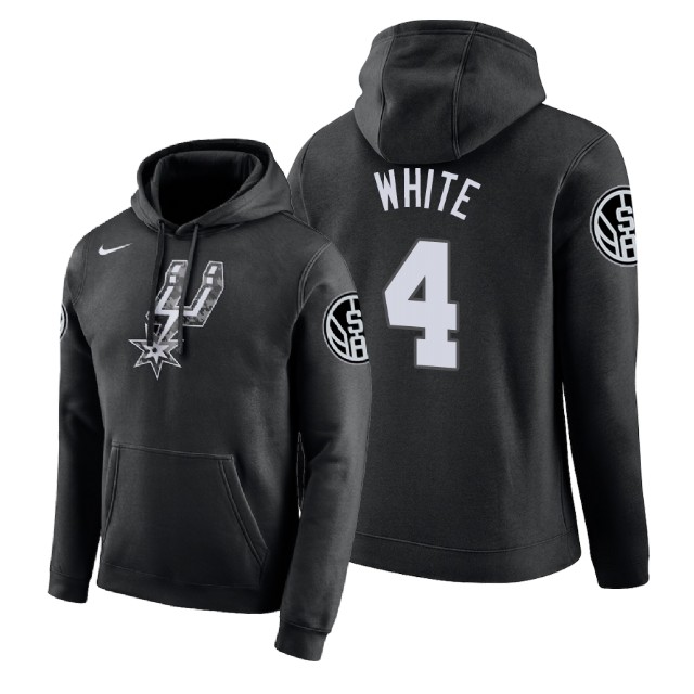 San Antonio Spurs Derrick White #4 Black 2018 City Edition Hoodie San Antonio Spurs Derrick White #4 Black 2018 City Edition Hoodie