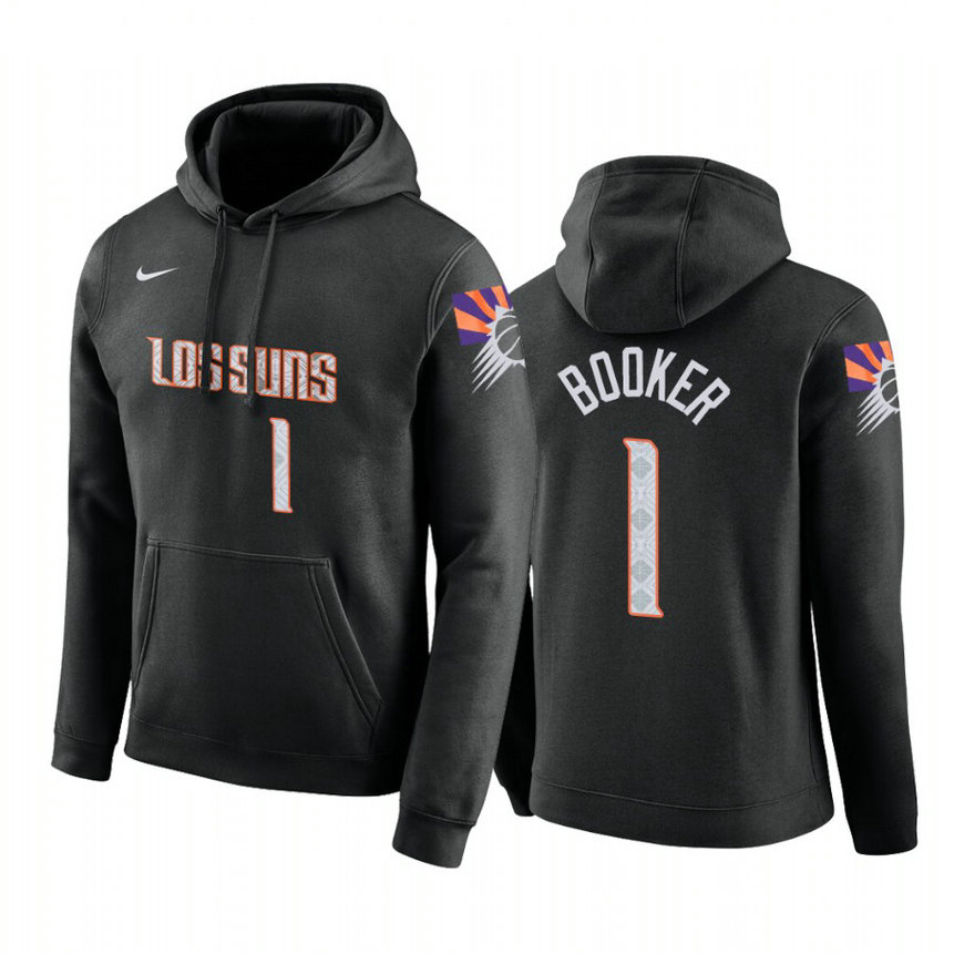 Devin Booker #1 Phoenix Suns 2019-20 City Black Pullover Hoodie