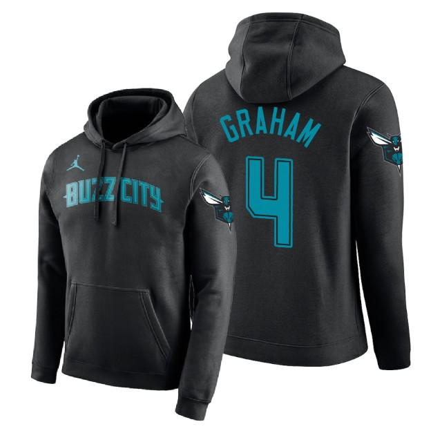 Charlotte Hornets Devonte' Graham #4 Black 2018 City Edition Hoodie Charlotte Hornets Devonte' Graham #4 Black 2018 City Edition Hoodie