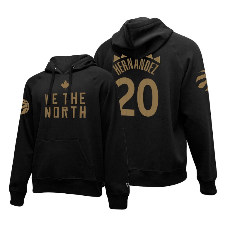 Dewan Hernandez #20 Toronto Raptors 2019-20 City Black Hometown Hoodie Dewan Hernandez #20 Toronto Raptors 2019-20 City Black Hometown Hoodie