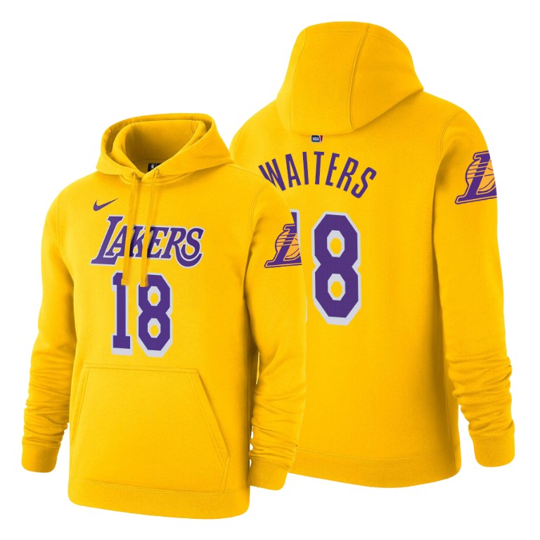 Dion Waiters Los Angeles Lakers #18 Icon Gold Hoodie