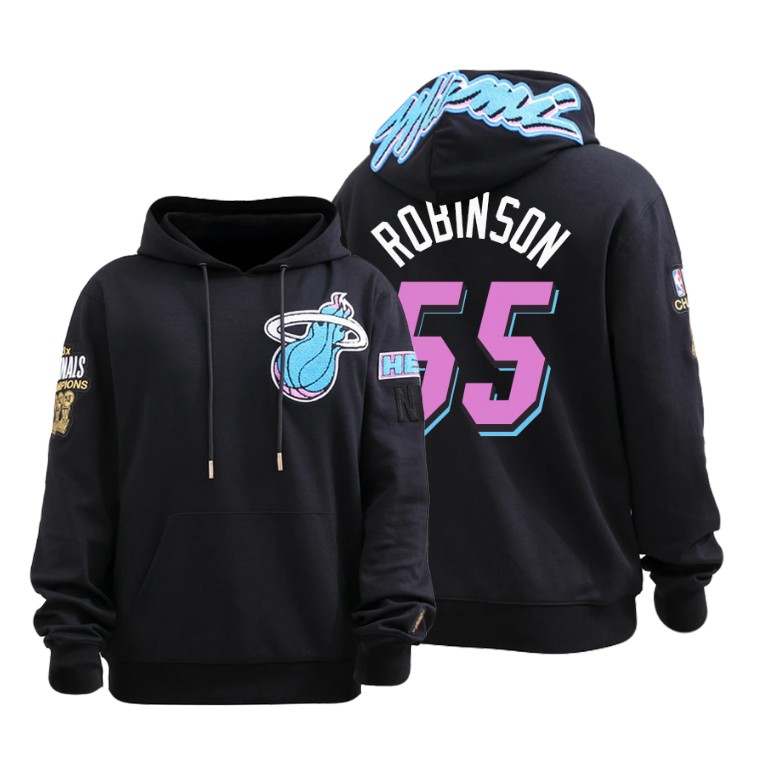 Duncan Robinson #55 Miami Heat ViceWave Black Three-time NBA Champion Hoodie Duncan Robinson #55 Miami Heat ViceWave Black Three-time NBA Champion Hoodie