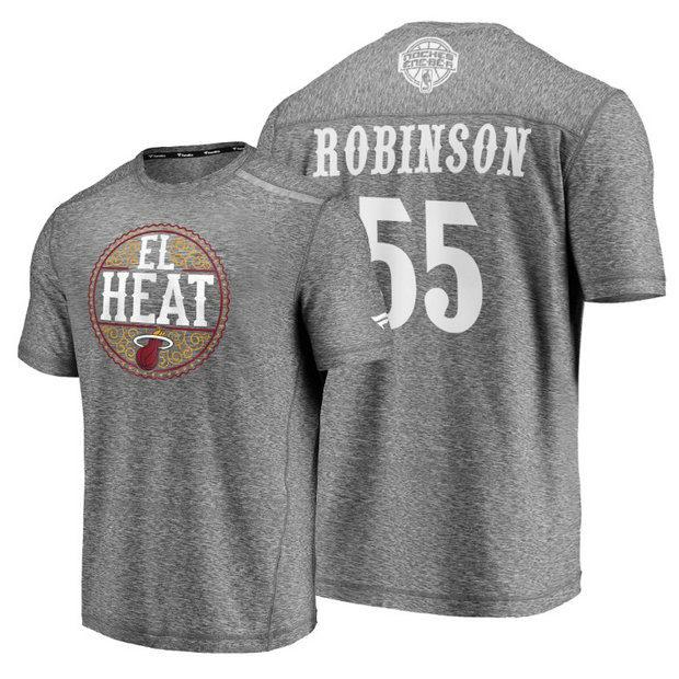 Duncan Robinson #55 Heat 2020 Latin Night Heritage Heathered Gray T-Shirt Duncan Robinson #55 Heat 2020 Latin Night Heritage Heathered Gray T-Shirt