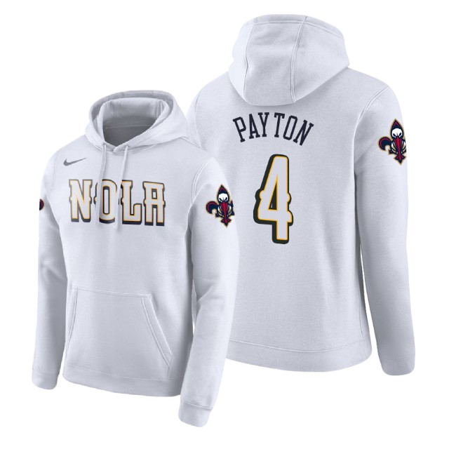 New Orleans Pelicans Elfrid Payton #4 White 2018 City Edition Hoodie New Orleans Pelicans Elfrid Payton #4 White 2018 City Edition Hoodie