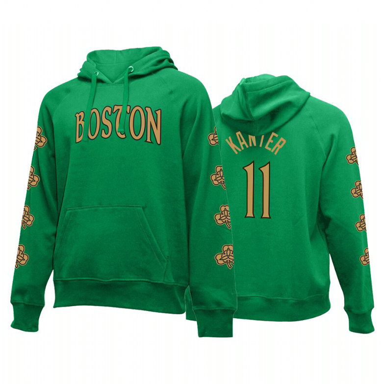 Enes Kanter #11 Boston Celtics 2019-20 City Kelly Green Logo Hoodie Enes Kanter #11 Boston Celtics 2019-20 City Kelly Green Logo Hoodie