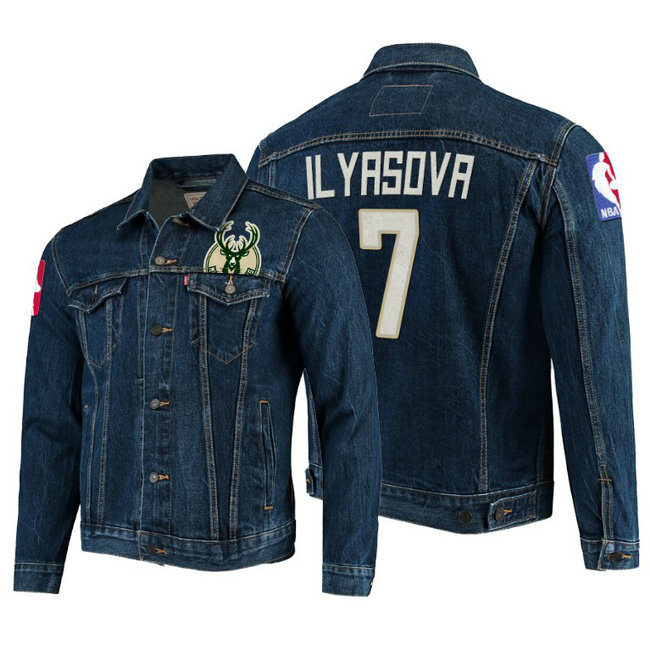 Ersan Ilyasova Levi's X NBA Bucks Blue Classic Denim Jacket