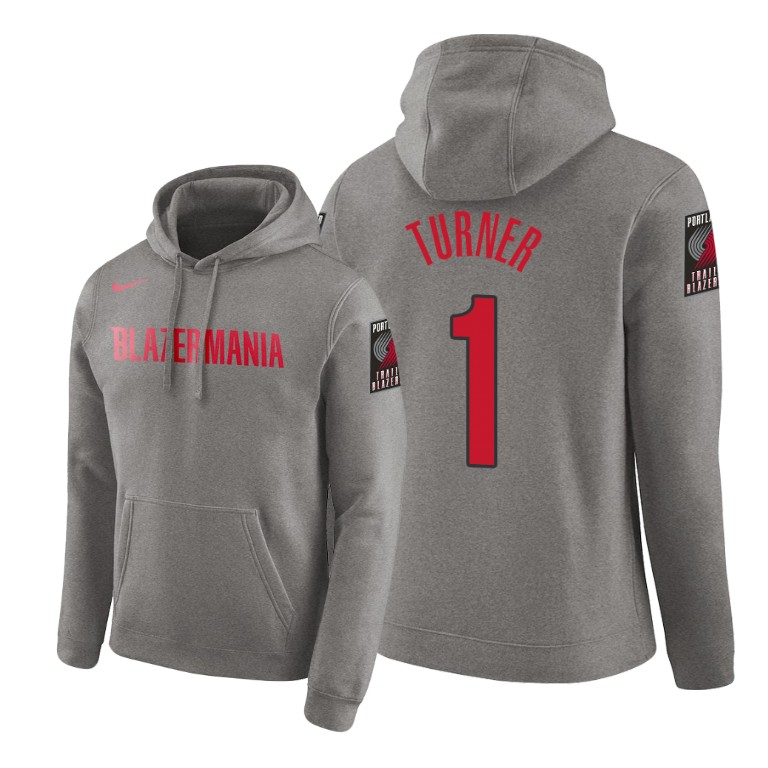 Portland Trail Blazers Evan Turner #1 Pullover Gray earned edition Hoodie Portland Trail Blazers Evan Turner #1 Pullover Gray earned edition Hoodie