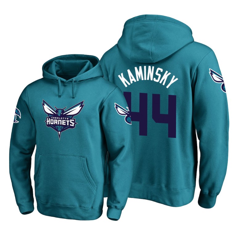 Charlotte Hornets Frank Kaminsky #44 Primary Logo Teal Hoodie