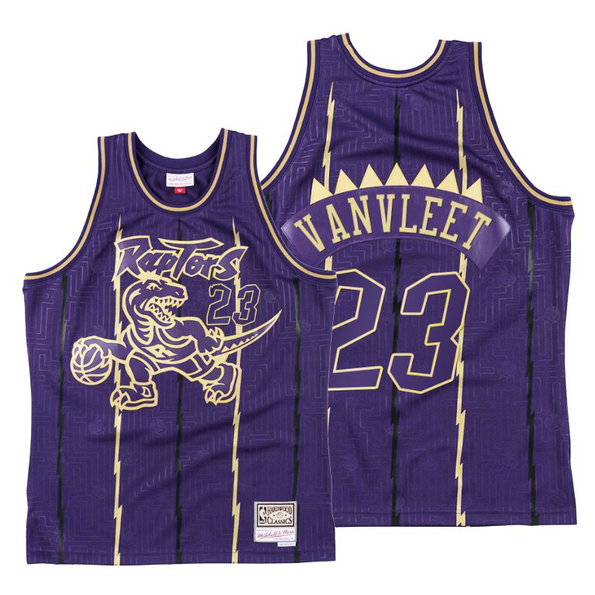 Fred VanVleet 2020 CNY Toronto Raptors Gold Purple Throwback Jersey