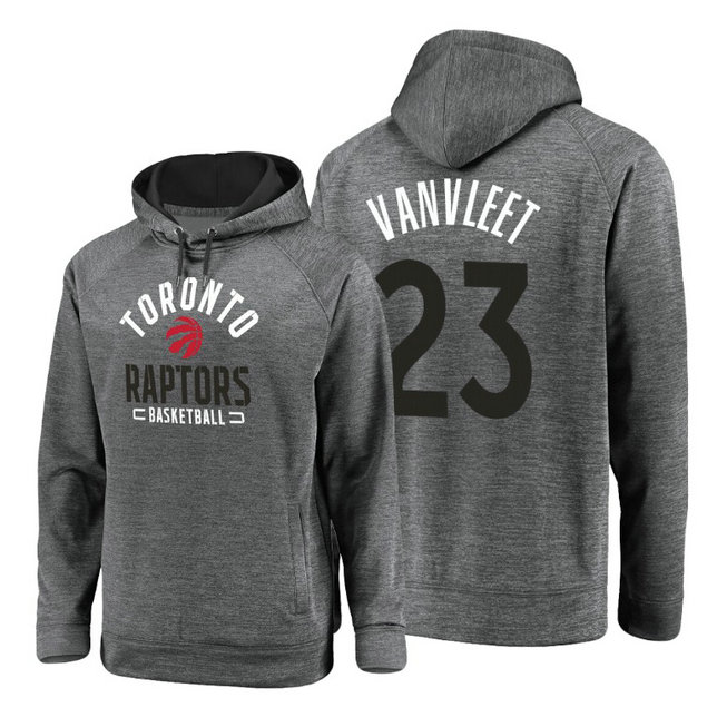 Raptors Fred VanVleet #23 Battle Charged Gray Pullover Hoodie Raptors Fred VanVleet #23 Battle Charged Gray Pullover Hoodie