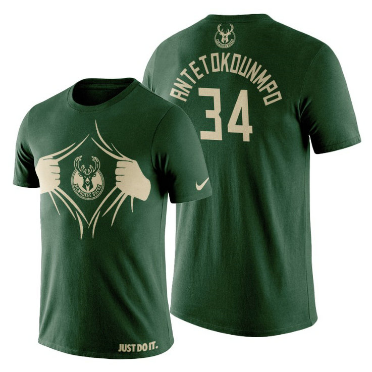 Milwaukee Bucks Giannis Antetokounmpo Green 2019 MVP T-Shirt Milwaukee Bucks Giannis Antetokounmpo Green 2019 MVP T-Shirt