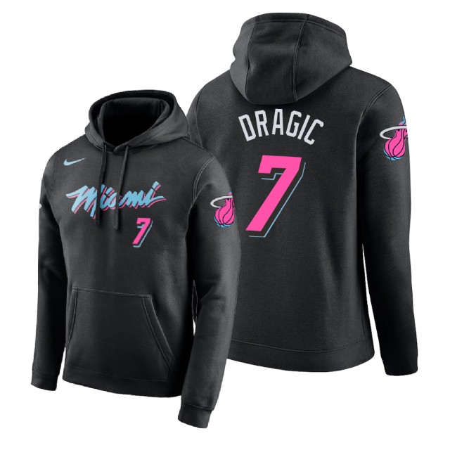 Miami Heat Goran Dragic #7 Black 2018 City Edition Hoodie Miami Heat Goran Dragic #7 Black 2018 City Edition Hoodie