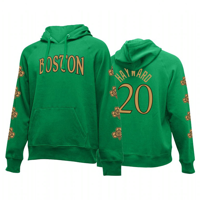 Gordon Hayward #20 Boston Celtics 2019-20 City Kelly Green Logo Hoodie Gordon Hayward #20 Boston Celtics 2019-20 City Kelly Green Logo Hoodie