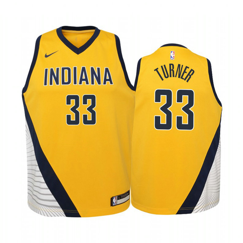YOUTH Indiana Pacers 2019-20 Goga Bitadze #88 Statement Gold Jersey