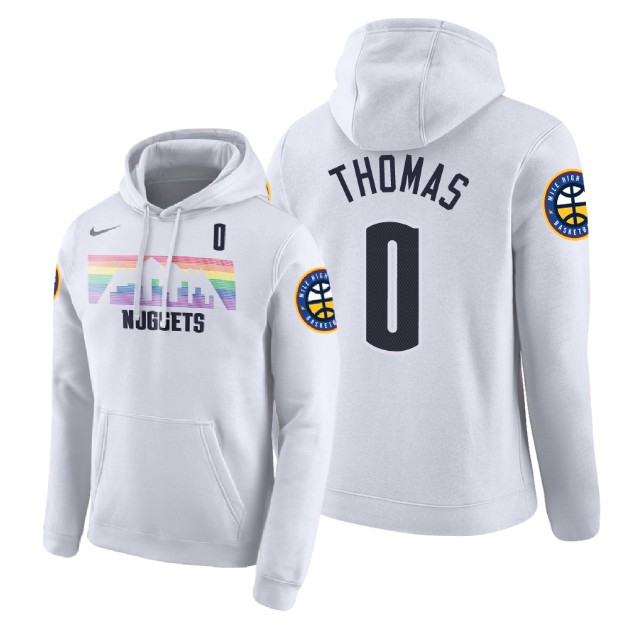 Denver Nuggets Isaiah Thomas #0 White 2018 City Edition Hoodie Denver Nuggets Isaiah Thomas #0 White 2018 City Edition Hoodie