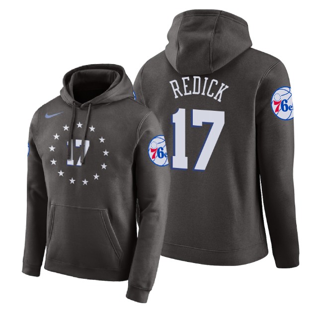 Philadelphia 76ers J.J. Redick #17 Gray 2018 City Edition Hoodie